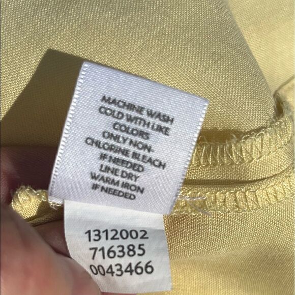 J.JILL SOLID 100% SILK LONG SLEEVE BUTTON DOWN SHIRT CHEST POCKETS YELLOW SIZE M - Picture 9 of 11